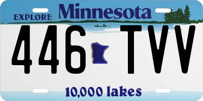 MN license plate 446TVV
