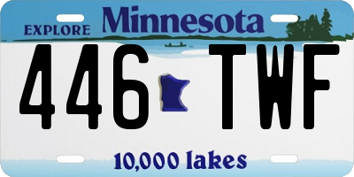 MN license plate 446TWF