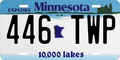 MN license plate 446TWP