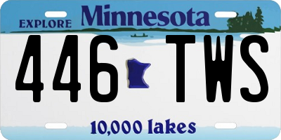 MN license plate 446TWS