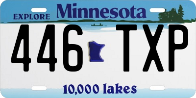MN license plate 446TXP