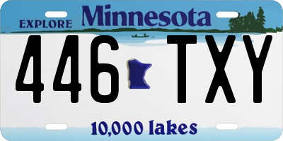 MN license plate 446TXY