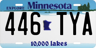 MN license plate 446TYA