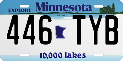 MN license plate 446TYB