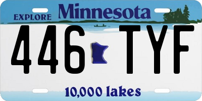 MN license plate 446TYF