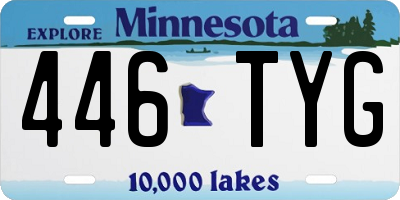 MN license plate 446TYG