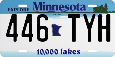 MN license plate 446TYH