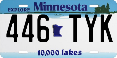 MN license plate 446TYK