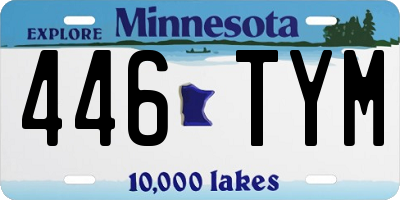 MN license plate 446TYM