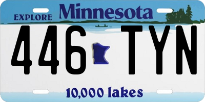 MN license plate 446TYN