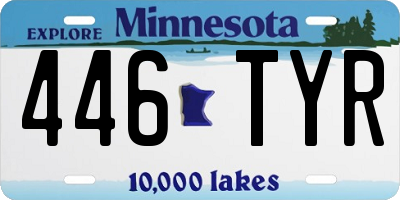 MN license plate 446TYR