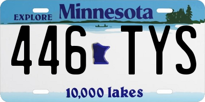 MN license plate 446TYS