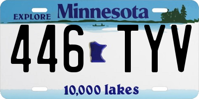 MN license plate 446TYV