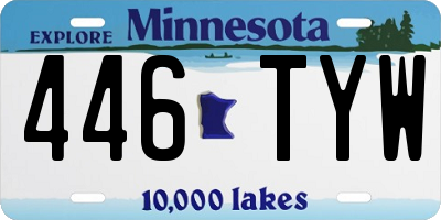 MN license plate 446TYW