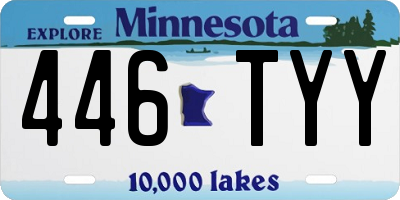 MN license plate 446TYY