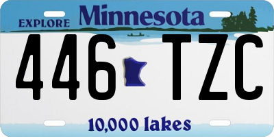 MN license plate 446TZC