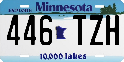MN license plate 446TZH