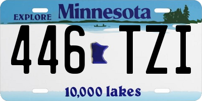 MN license plate 446TZI