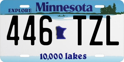 MN license plate 446TZL