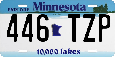 MN license plate 446TZP