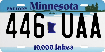 MN license plate 446UAA