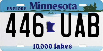 MN license plate 446UAB