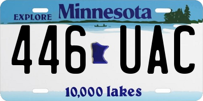 MN license plate 446UAC