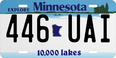 MN license plate 446UAI