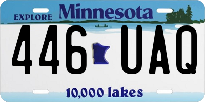 MN license plate 446UAQ