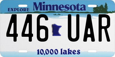 MN license plate 446UAR