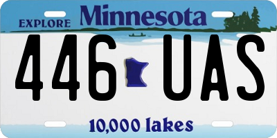MN license plate 446UAS