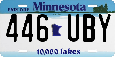 MN license plate 446UBY