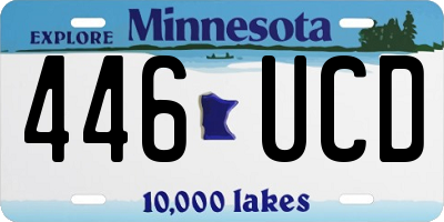 MN license plate 446UCD