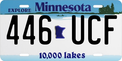 MN license plate 446UCF