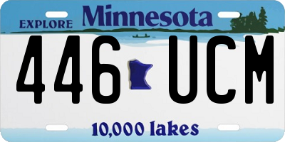 MN license plate 446UCM
