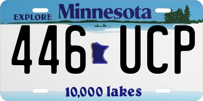 MN license plate 446UCP