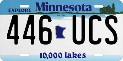 MN license plate 446UCS