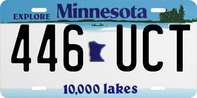 MN license plate 446UCT