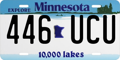 MN license plate 446UCU