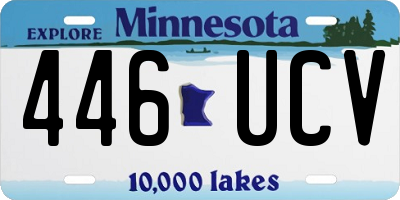 MN license plate 446UCV
