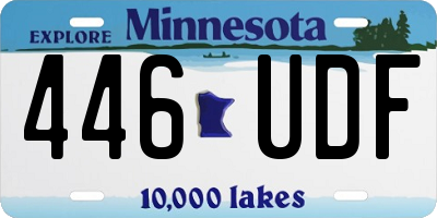 MN license plate 446UDF