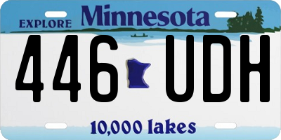 MN license plate 446UDH