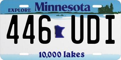 MN license plate 446UDI