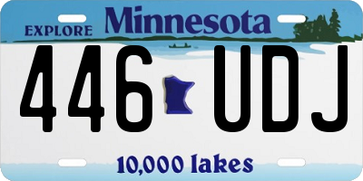 MN license plate 446UDJ