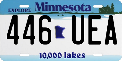 MN license plate 446UEA