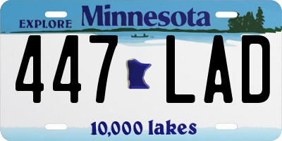 MN license plate 447LAD
