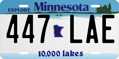 MN license plate 447LAE