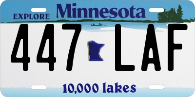 MN license plate 447LAF