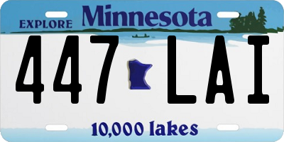 MN license plate 447LAI