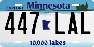 MN license plate 447LAL